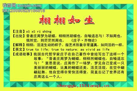 栩栩如生的成语故事