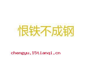 恨铁不成钢的成语故事