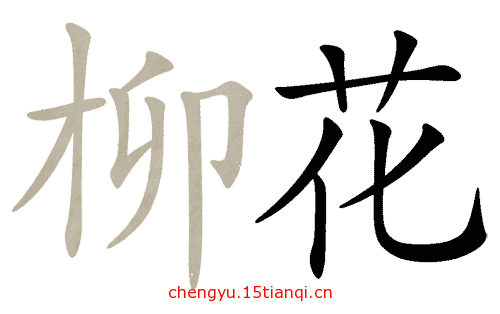 看图猜成语答案图解(柳暗花明)