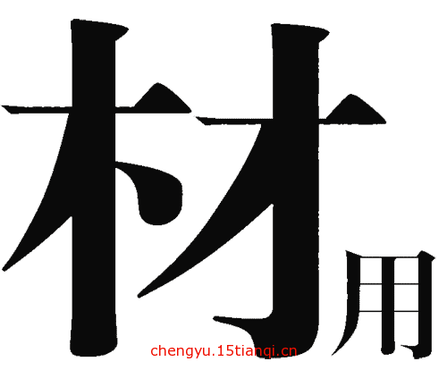 看图猜成语答案(大材小用)